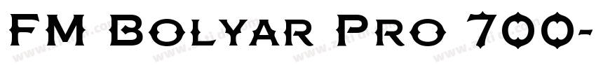 FM Bolyar Pro 700字体转换